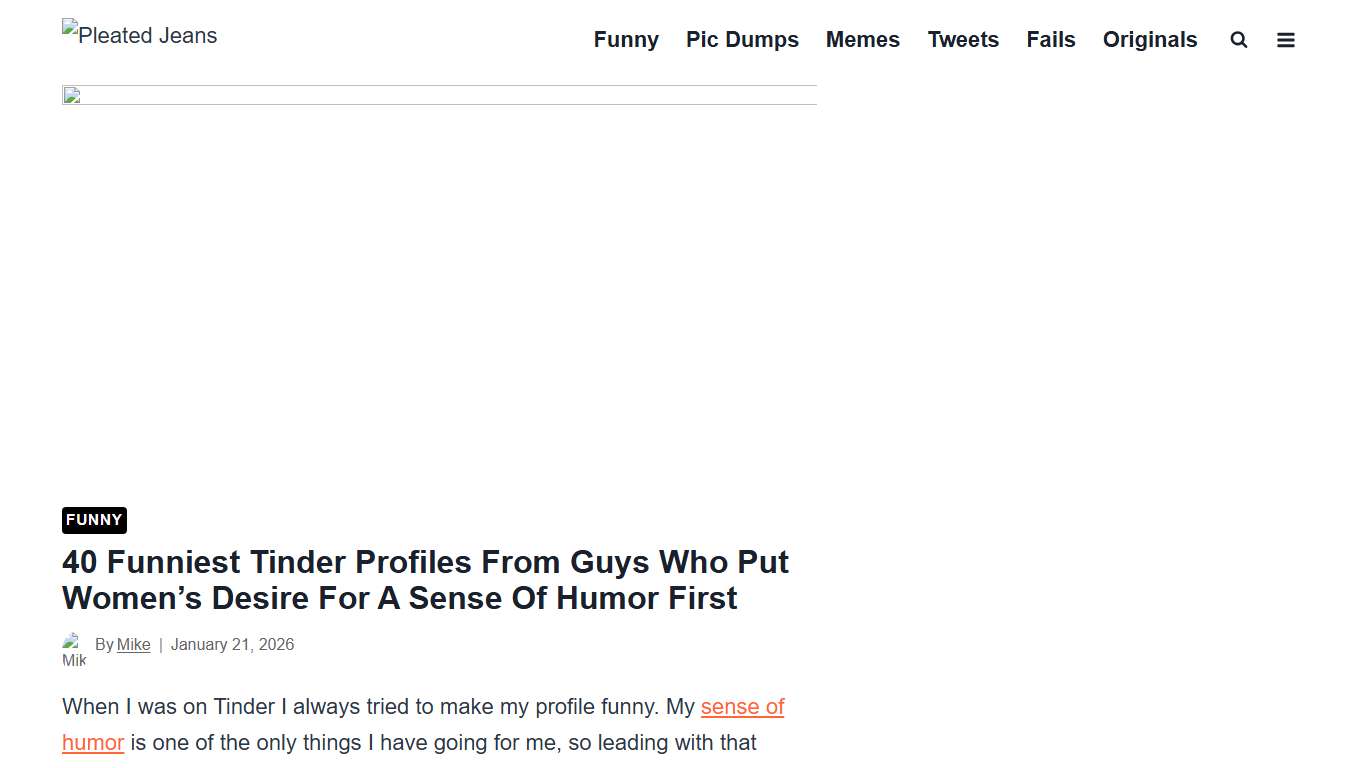 40 Funniest Tinder Profiles From Guys Who Put Women's Desire For A Sense Of Humor First